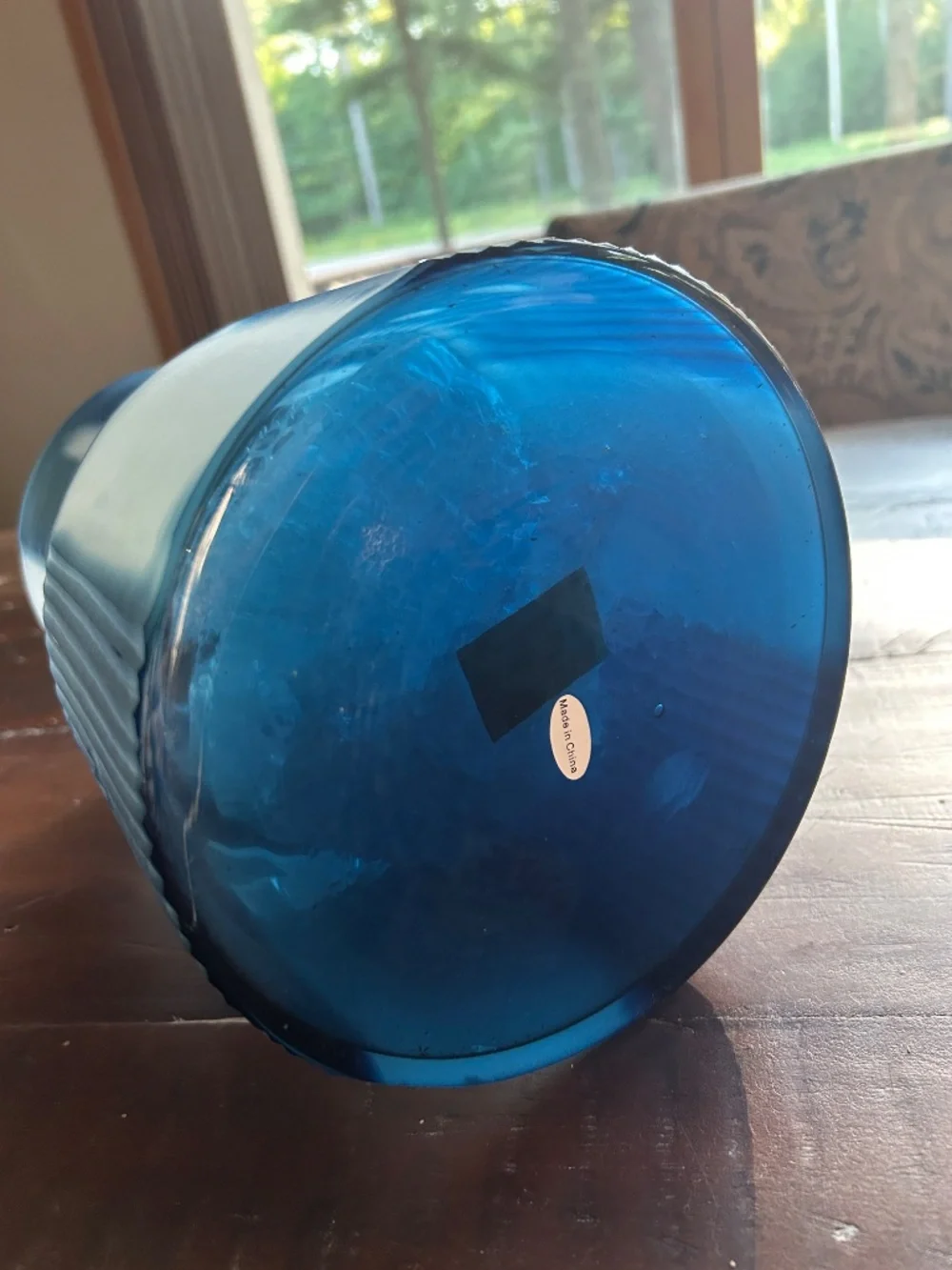 Cyan Design Blue Olmsted Frosted Glass Vase, NWT